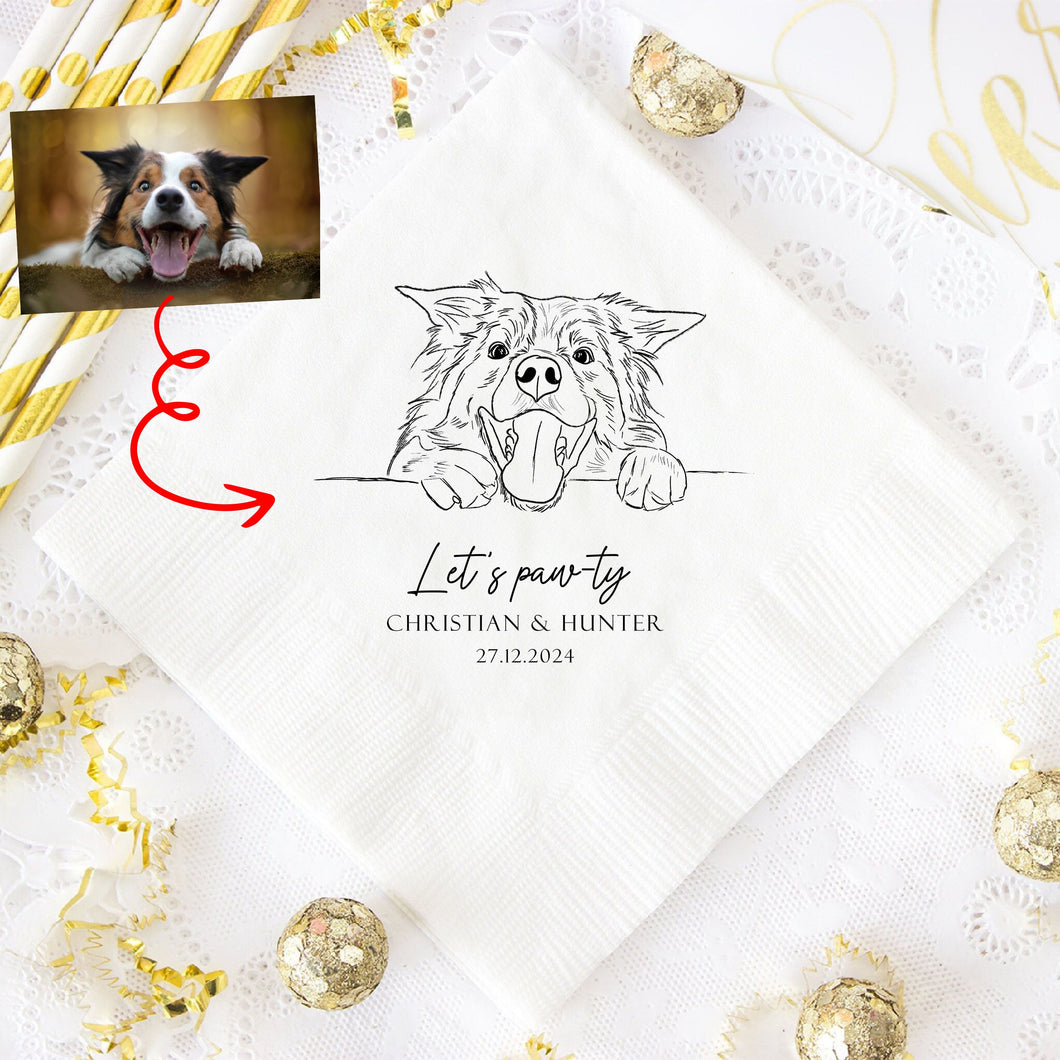 Pawarts | Cute Custom Dog Napkins [Great For Wedding]
