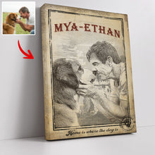 Load image into Gallery viewer, Pawarts | Custom Dog Vintage Canvas [Unique Gift For Dog Lovers]
