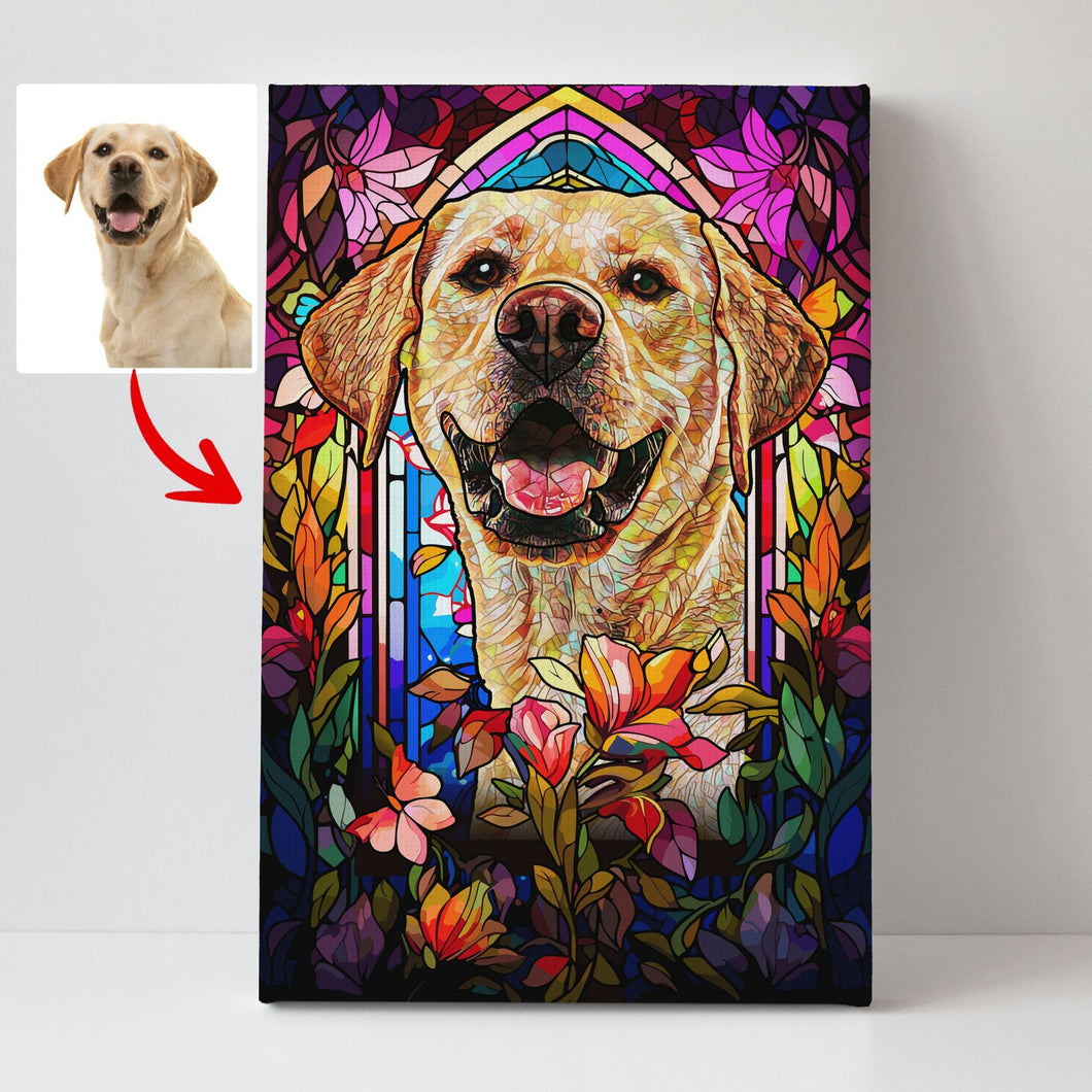 Pawarts | Stained Glass Custom Dog Canvas [Great Gift For Dog Lovers]