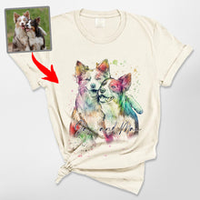 Load image into Gallery viewer, Artistic Custom Dog Portrait Comfort Colors Unisex Tee, Ideal Gift for Dog Moms and Dads
