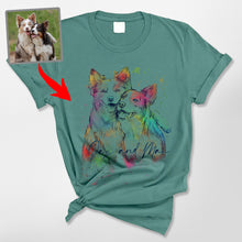 Load image into Gallery viewer, Artistic Custom Dog Portrait Comfort Colors Unisex Tee, Ideal Gift for Dog Moms and Dads
