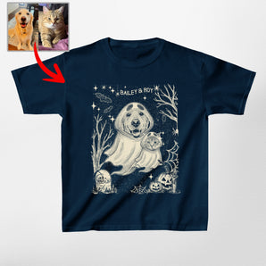 Gothic Halloween Ghost Shirt – Gildan Tee for Kids