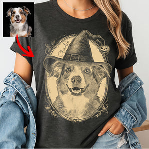 Custom Halloween Witch Hat Classic Shirt