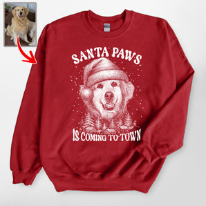 Santa Paws Dog Mom Gildan Sweatshirt - Christmas Gift