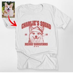 Custom Sketch Dog Portrait Family Christmas Classic T-Shirt