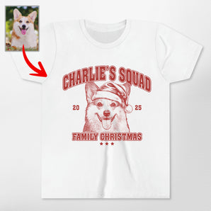 Custom Dog Family Christmas Youth Shirt