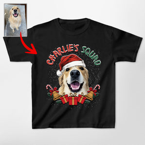 Christmas Squad Custom Dog Gildan Tee For Kids