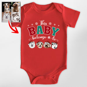 This Baby Belongs To Custom Dog Christmas Bodysuit