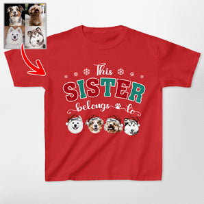 This Human Belongs To Custom Dog Christmas Gildan Tee For Kids