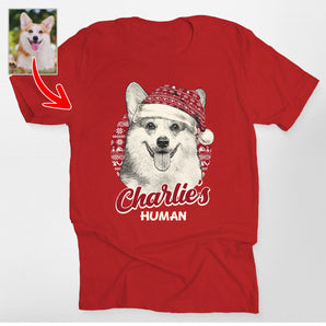Custom Dog Portrait Christmas Funny Ugly Pattern Classic Shirt