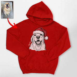Custom Dogface Christmas Hoodie - Personalized Pet Lovers Gift