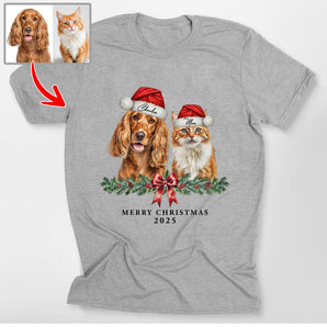 Custom Merry Christmas Pet Classic T-Shirt