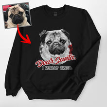 Load image into Gallery viewer, Pawarts | Christmas Spirit Customized Dog Portrait Sweatshirt For Human
