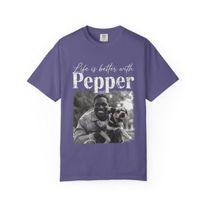 Custom Vintage Dog Portrait Comfort Color Tee