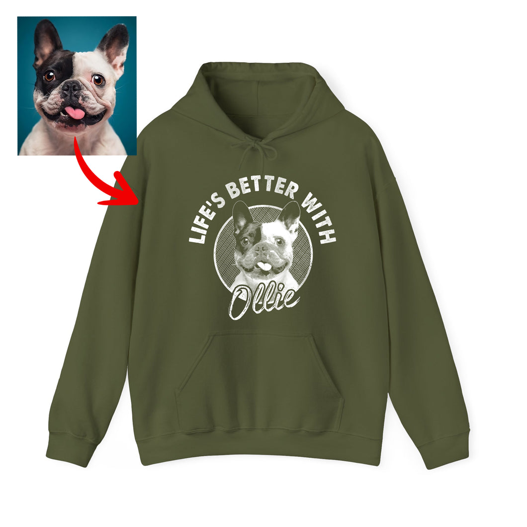 Pawarts | Super Cute Personalized Dog Hoodie [Life Is Better With A Dog]
