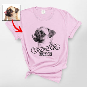 Sketch Custom Dog Portrait Premium Heavyweights T-Shirt
