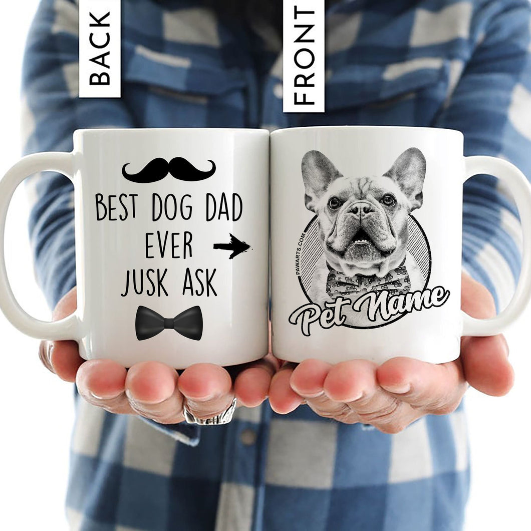 Pawarts | Best Dog Dad Ever Personalized Mug Father's Day Gifs For Dog Dad