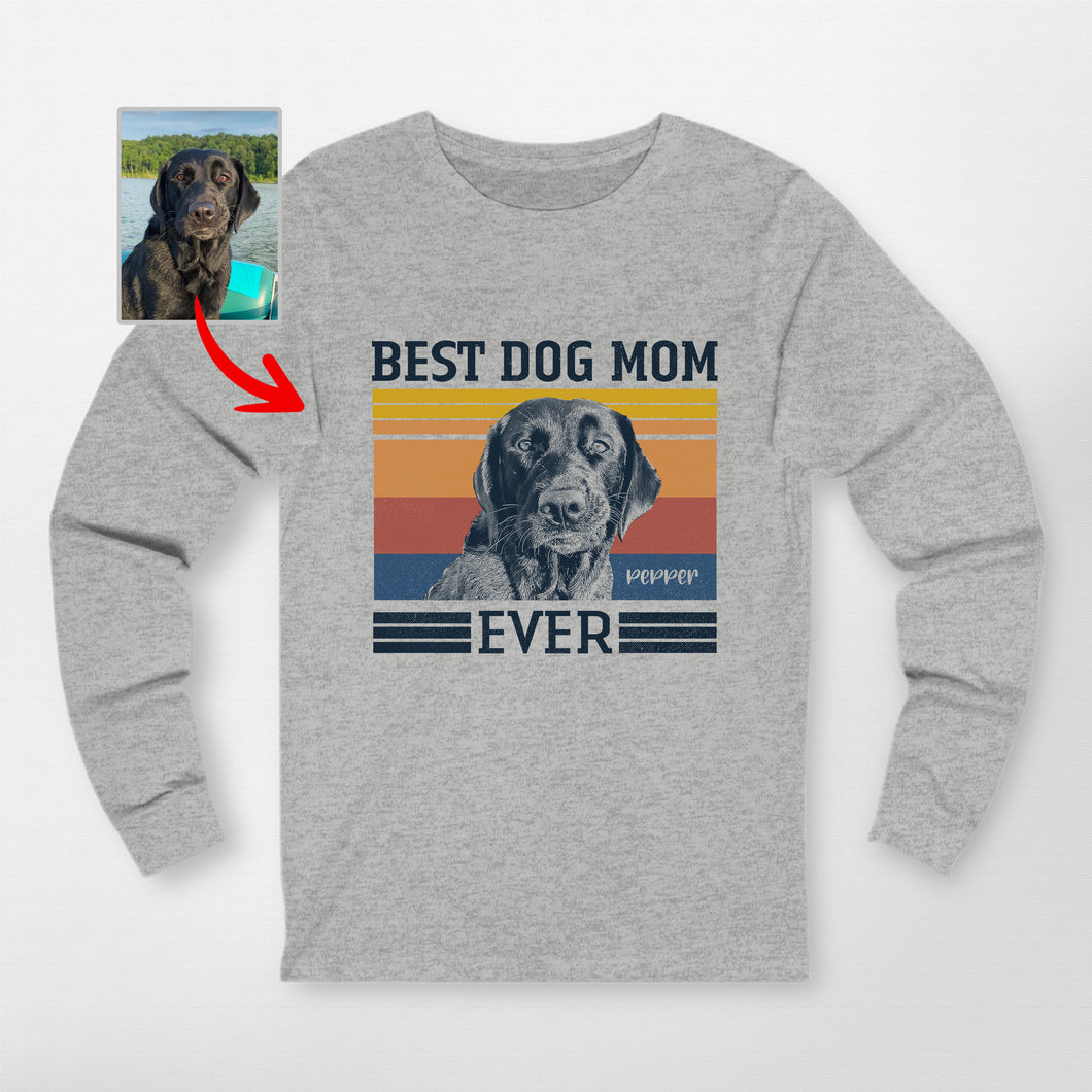 Pawarts | Amazing Best Dog Mom Custom Dog Long Sleeve Shirt