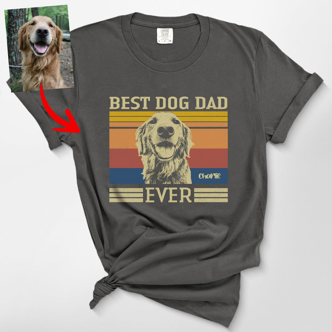 Pawarts | Personalized Best Dog Dad Ever Comfort Colors T-shirt