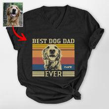 Load image into Gallery viewer, Amazing Best Dog Dad Custom Dog Bella Canvas V-neck Shirt
