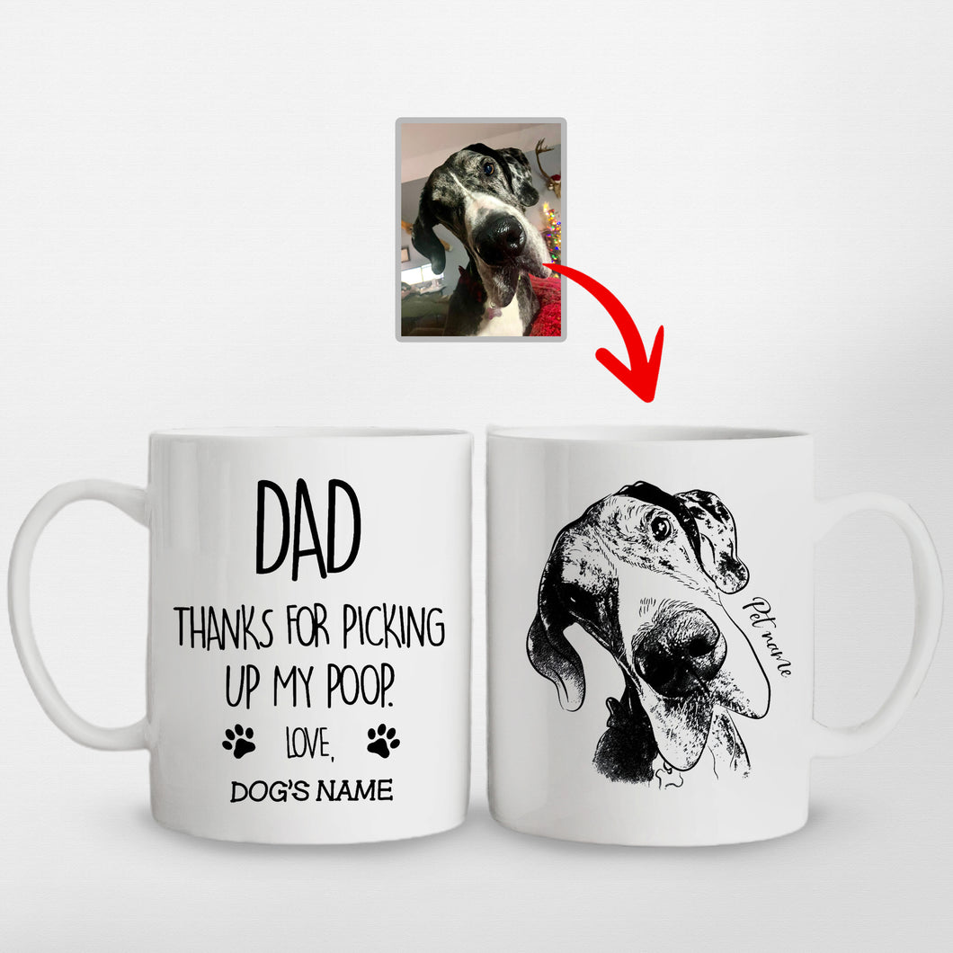 Pawarts - (Impressive Gift) Dad Thanks Custom Dog Mug For Humans