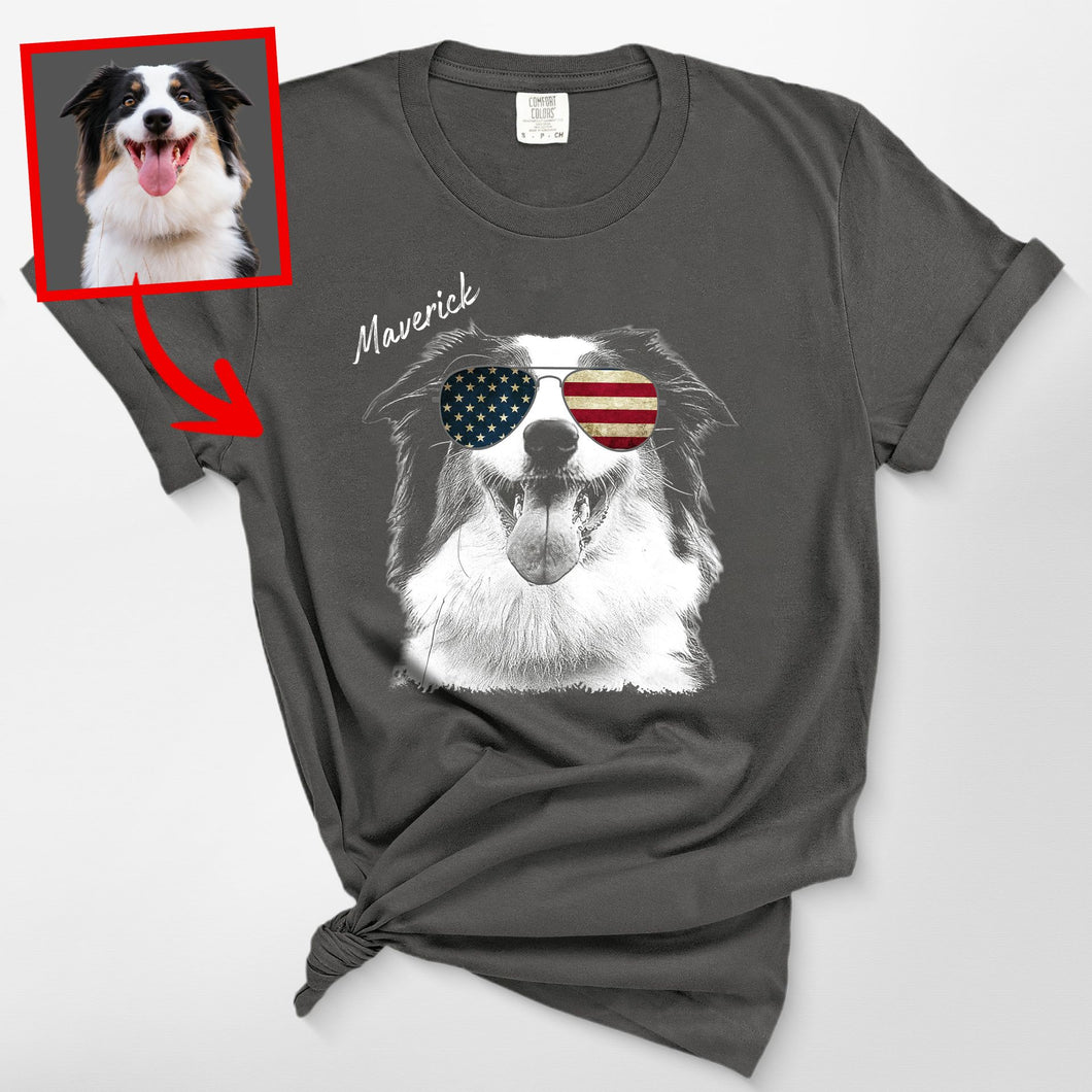 Pawarts | The Coolest Custom Dog Comfort Colors T-shirt [Great Gifts For Independence Day]