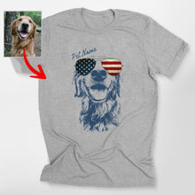 Load image into Gallery viewer, Pawarts | Awesome Custom Dog Portrait Unisex T-shirt [For Independence Day]
