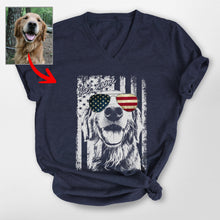 Load image into Gallery viewer, Pawarts - Excellent Custom Dog V-neck Shirt [Independence Day Gift]
