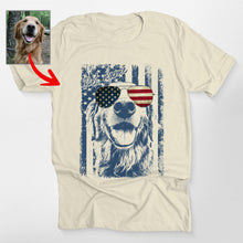 Load image into Gallery viewer, Pawarts | Great Custom Dog Photo T-shirt [For Independence Day]
