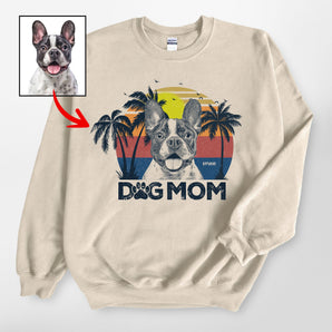 Summer Vibes Customized Dog Portrait Sweatshirt