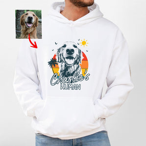 Summer Vibes Customized Dogface Hoodie For Dog Dad