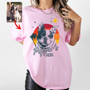 Summer Vibes Customized Dogface Premium Heavyweights T-Shirt For Mom