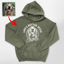 Load image into Gallery viewer, Life is Better with Your Dog Custom Gildan Hoodie for Dog Lovers
