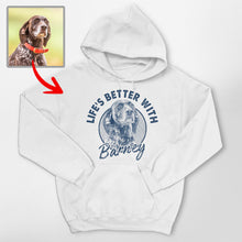 Load image into Gallery viewer, Life is Better with Your Dog Custom Gildan Hoodie for Dog Lovers
