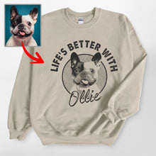 Load image into Gallery viewer, Pawarts | Super Cute Personalized Dog Sweatshirt [Life Is Better With A Dog]
