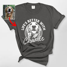 Load image into Gallery viewer, Pawarts | Super Cute Personalized Dog Comfort Colors Shirt [Life Is Better With A Dog]
