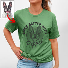 Load image into Gallery viewer, Pawarts - [Life&#39;s Better] Precious Personalized T-Shirt For Dog Mom
