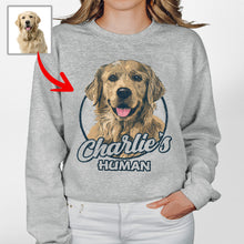 Load image into Gallery viewer, Color Vintage Custom Dog Portrait Gift Gildan Sweatshirt for Dog Moms
