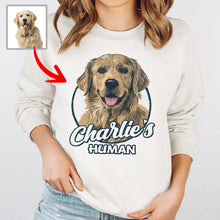 Load image into Gallery viewer, Color Vintage Custom Dog Portrait Gift Gildan Sweatshirt for Dog Moms
