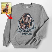 Load image into Gallery viewer, Vintage Style Custom Dog Portrait Gildan Sweatshirt Gift for Dog Lovers
