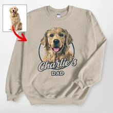 Load image into Gallery viewer, Vintage Style Custom Dog Portrait Gildan Sweatshirt Gift for Dog Lovers
