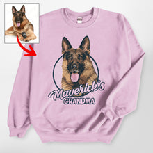 Load image into Gallery viewer, Vintage Style Custom Dog Portrait Gildan Sweatshirt Gift for Dog Lovers
