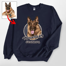 Load image into Gallery viewer, Vintage Style Custom Dog Portrait Gildan Sweatshirt Gift for Dog Lovers
