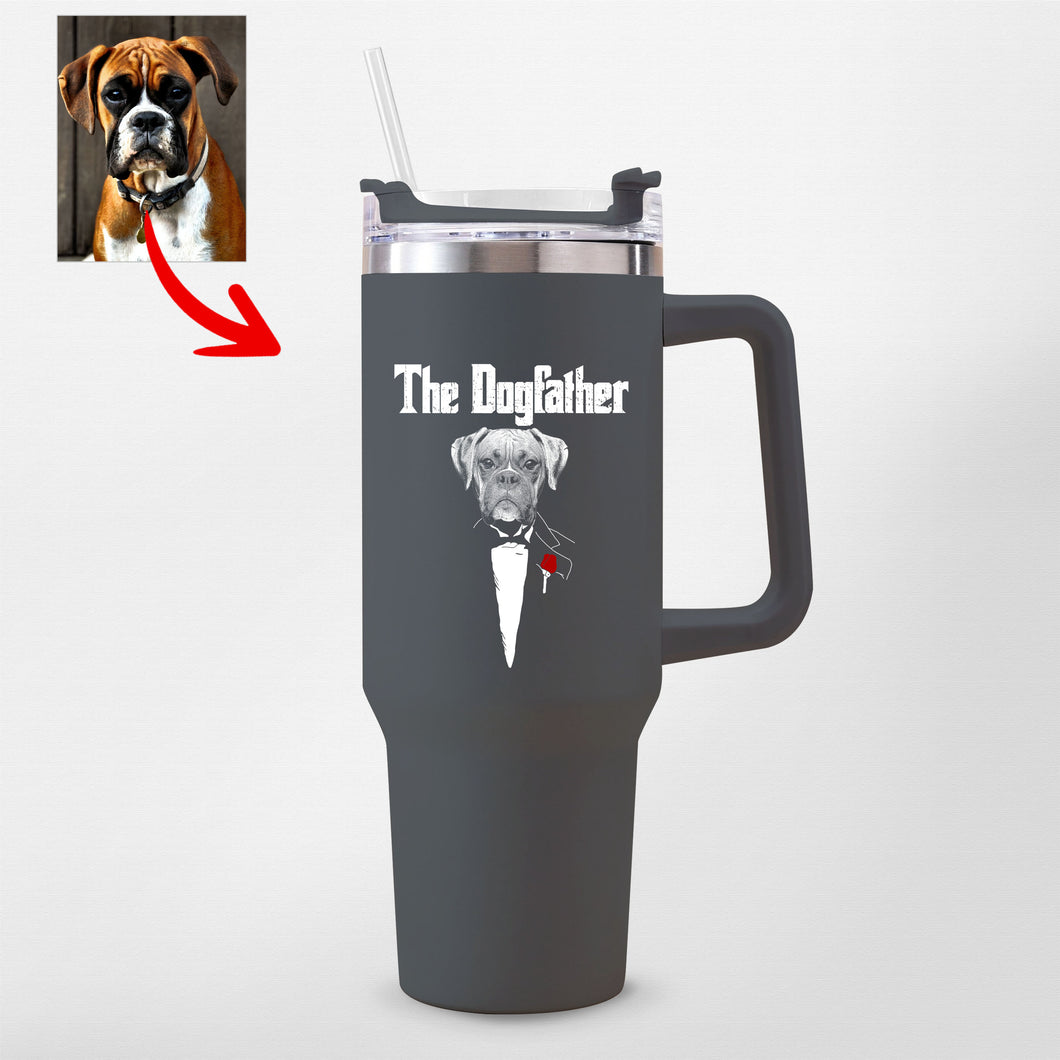 Pawarts - [The DogFather] Personalized Tumbler For Dog Dad