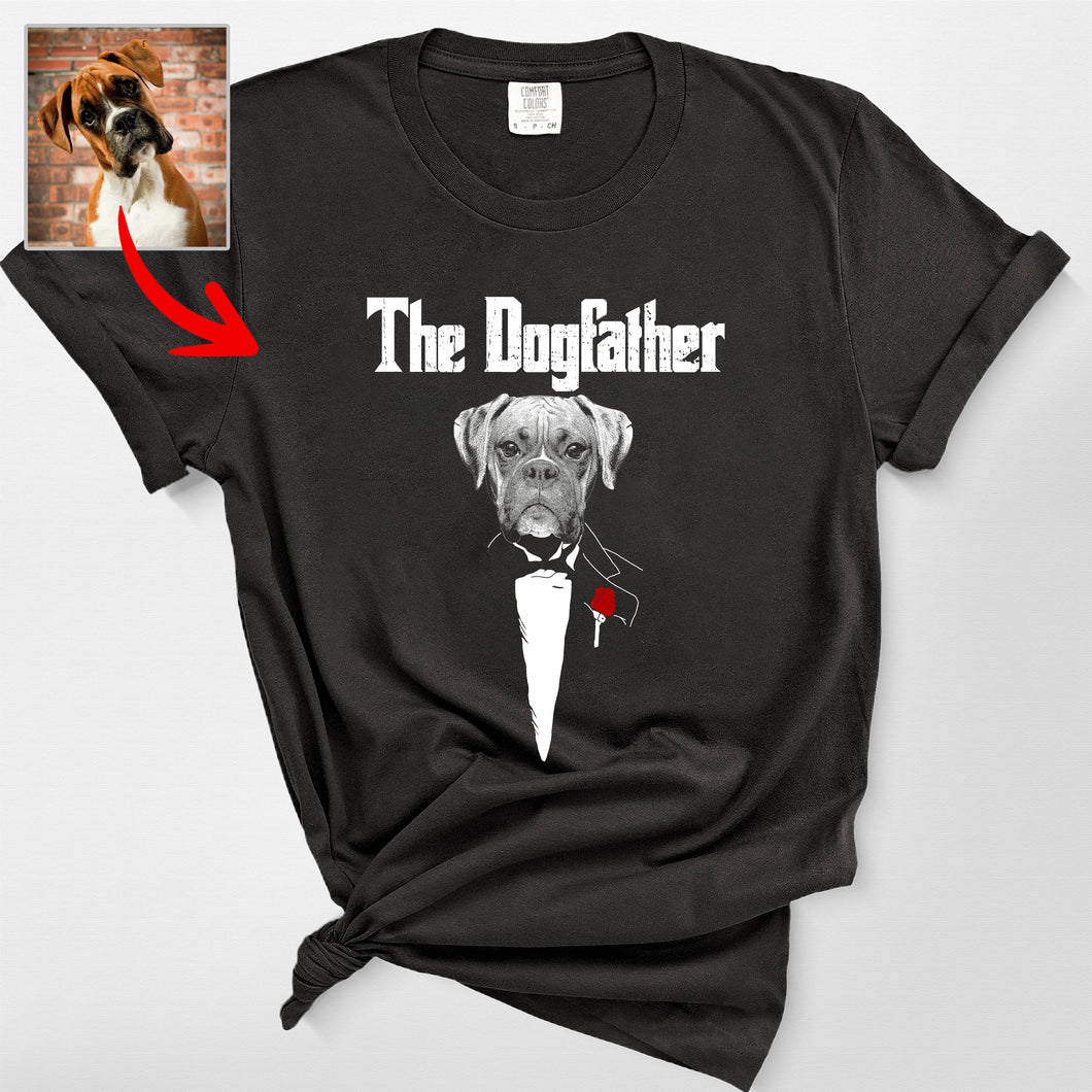 Pawarts - [The DogFather] Personalized Unisex Comfort Colors T-shirt For Dog Dad