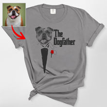 Load image into Gallery viewer, The DogFather - Personalized Dog Unisex Comfort Colors T-shirt For Dog Dad
