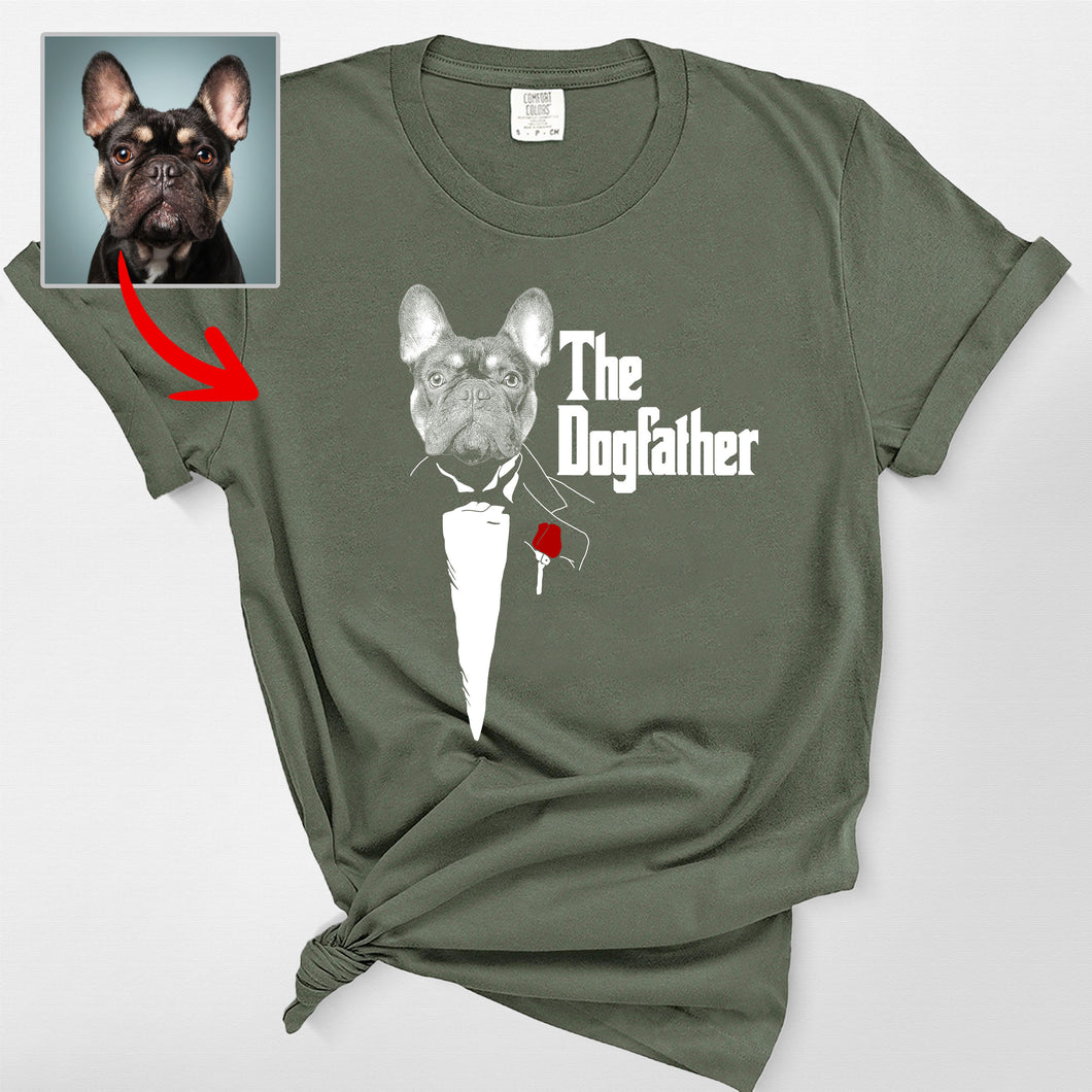 Pawarts - [The DogFather] Personalized Unisex Comfort Colors T-shirt For Dog Dad