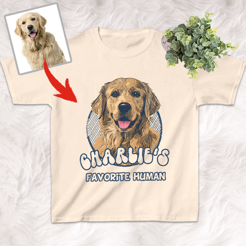 Pawarts | Colorful Personalized Sketch Dog Portrait T-Shirt For Toddler & Youth