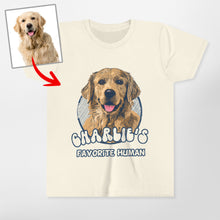 Load image into Gallery viewer, Dog&#39;s Favorite Human Shirt - Custom Dog Painting for Kids
