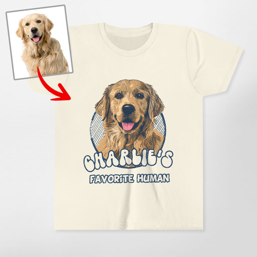 Dog's Favorite Human Shirt - Custom Dog Painting for Kids